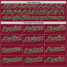 Load image into Gallery viewer, Custom Crimson Black-City Cream Authentic Baseball Jersey