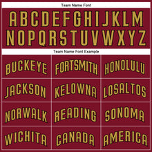 Load image into Gallery viewer, Custom Crimson Old Gold-Black Authentic Baseball Jersey