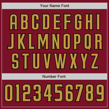 Load image into Gallery viewer, Custom Crimson Old Gold-Black Authentic Baseball Jersey