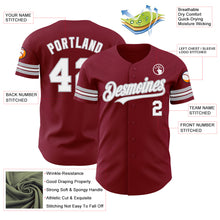 Load image into Gallery viewer, Custom Crimson White-Gray Authentic Baseball Jersey