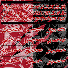 Load image into Gallery viewer, Custom Women's Graffiti Pattern Red-White Scratch 3D V-Neck Cropped Baseball Jersey