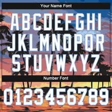 Load image into Gallery viewer, Custom Women's Light Blue White-Light Blue Hawaii Palm Trees 3D V-Neck Cropped Baseball Jersey