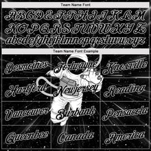 Load image into Gallery viewer, Custom Women's Black Black-White Astronaut 3D V-Neck Cropped Baseball Jersey