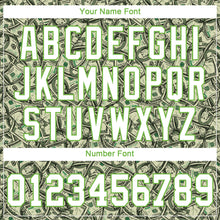 Load image into Gallery viewer, Custom Women's Green White-Neon Green Dollar 3D V-Neck Cropped Baseball Jersey