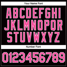 Load image into Gallery viewer, Custom Women's Black Pink-White V-Neck Cropped Baseball Jersey