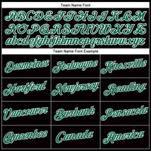 Load image into Gallery viewer, Custom Women's Black Kelly Green-White V-Neck Cropped Baseball Jersey