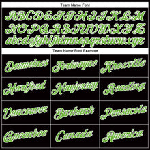 Load image into Gallery viewer, Custom Women's Black Neon Green-White V-Neck Cropped Baseball Jersey