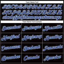 Load image into Gallery viewer, Custom Women's Black Royal-White V-Neck Cropped Baseball Jersey