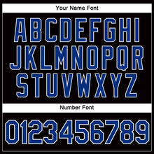 Load image into Gallery viewer, Custom Women's Black Royal-White V-Neck Cropped Baseball Jersey