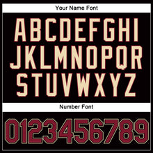 Load image into Gallery viewer, Custom Women's Black Crimson-City Cream V-Neck Cropped Baseball Jersey