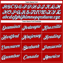 Load image into Gallery viewer, Custom Women's Red White-Navy V-Neck Cropped Baseball Jersey