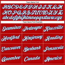 Load image into Gallery viewer, Custom Women's Red White-Royal V-Neck Cropped Baseball Jersey