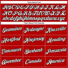 Load image into Gallery viewer, Custom Women's Red White-Black V-Neck Cropped Baseball Jersey