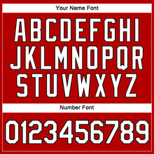 Load image into Gallery viewer, Custom Women's Red White-Black V-Neck Cropped Baseball Jersey