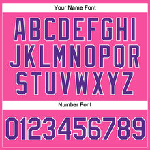 Load image into Gallery viewer, Custom Women's Pink Purple-White V-Neck Cropped Baseball Jersey