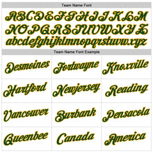 Load image into Gallery viewer, Custom Women's White Green-Gold V-Neck Cropped Baseball Jersey