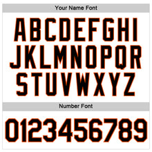 Load image into Gallery viewer, Custom Women's White Black-Orange V-Neck Cropped Baseball Jersey