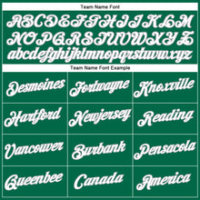 Load image into Gallery viewer, Custom Women's Kelly Green White-Gray V-Neck Cropped Baseball Jersey