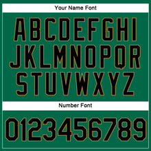 Load image into Gallery viewer, Custom Women's Kelly Green Black-Old Gold V-Neck Cropped Baseball Jersey