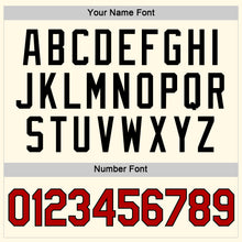 Load image into Gallery viewer, Custom Women's Cream Red-Black V-Neck Cropped Baseball Jersey