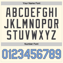 Load image into Gallery viewer, Custom Women's Cream Light Blue-Steel Gray V-Neck Cropped Baseball Jersey