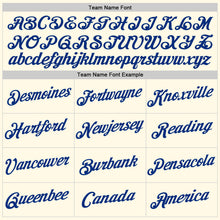 Load image into Gallery viewer, Custom Women's Cream Red-Royal V-Neck Cropped Baseball Jersey