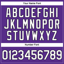 Load image into Gallery viewer, Custom Women's Purple White-Black V-Neck Cropped Baseball Jersey