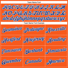 Load image into Gallery viewer, Custom Women's Orange Royal-White V-Neck Cropped Baseball Jersey