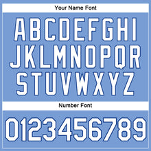 Load image into Gallery viewer, Custom Women's Light Blue White-Royal V-Neck Cropped Baseball Jersey