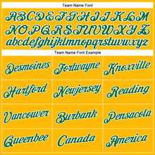 Load image into Gallery viewer, Custom Women's Gold Kelly Green-White V-Neck Cropped Baseball Jersey