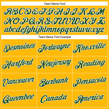 Load image into Gallery viewer, Custom Women's Gold Green-White V-Neck Cropped Baseball Jersey