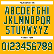 Load image into Gallery viewer, Custom Women's Gold Green-White V-Neck Cropped Baseball Jersey