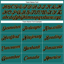 Load image into Gallery viewer, Custom Women's Aqua Black-Old Gold V-Neck Cropped Baseball Jersey