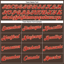 Load image into Gallery viewer, Custom Women's Brown Red-Cream V-Neck Cropped Baseball Jersey
