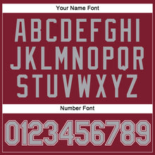 Load image into Gallery viewer, Custom Women's Crimson Gray-White V-Neck Cropped Baseball Jersey