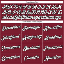 Load image into Gallery viewer, Custom Women's Crimson White-Black V-Neck Cropped Baseball Jersey