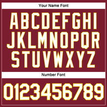 Load image into Gallery viewer, Custom Women's Crimson White-Gold V-Neck Cropped Baseball Jersey