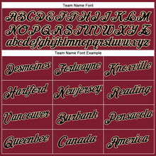 Load image into Gallery viewer, Custom Women's Crimson Black-Cream V-Neck Cropped Baseball Jersey