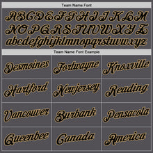 Load image into Gallery viewer, Custom Steel Gray Black-Old Gold Performance T-Shirt