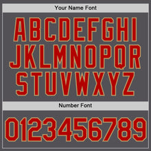 Load image into Gallery viewer, Custom Steel Gray Red-Old Gold Performance T-Shirt