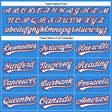 Load image into Gallery viewer, Custom Electric Blue White Royal-Red Authentic Baseball Jersey