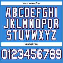 Load image into Gallery viewer, Custom Electric Blue White Royal-Red Authentic Baseball Jersey