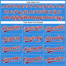 Load image into Gallery viewer, Custom Electric Blue Crimson-White Authentic Baseball Jersey