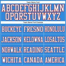 Load image into Gallery viewer, Custom Powder Blue White-Red Mesh Authentic Football Jersey