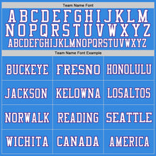 Load image into Gallery viewer, Custom Powder Blue Purple-White Mesh Authentic Football Jersey