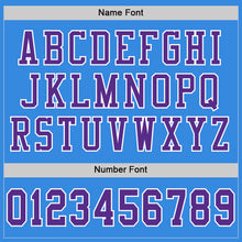 Load image into Gallery viewer, Custom Powder Blue Purple-White Mesh Authentic Football Jersey