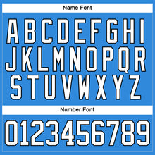 Load image into Gallery viewer, Custom Powder Blue White-Black Hockey Lace Neck Jersey