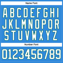 Load image into Gallery viewer, Custom Powder Blue White-Kelly Green Hockey Lace Neck Jersey