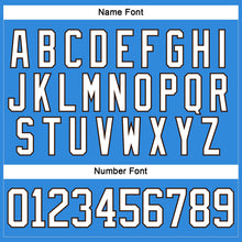 Load image into Gallery viewer, Custom Powder Blue White-Brown Hockey Lace Neck Jersey