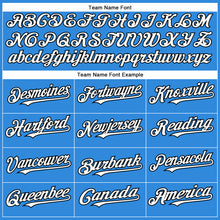 Load image into Gallery viewer, Custom Electric Blue White-Black Authentic Baseball Jersey